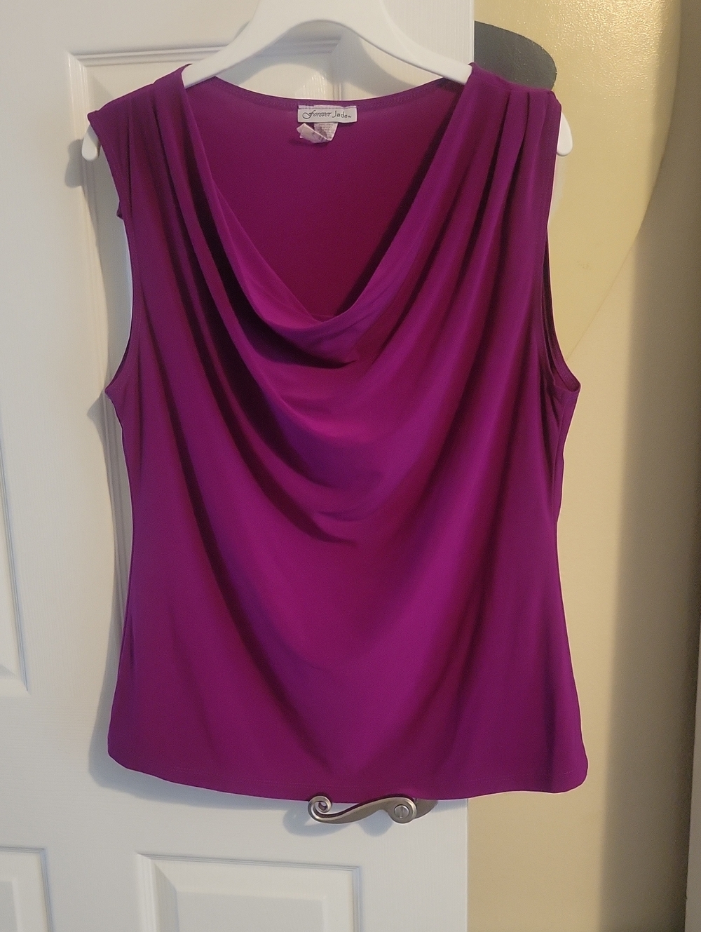 Forever Jade SzL Sleeveless Cowl drop Neck Camisole in Fushia